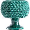 BEVILACQUA VASO PIGNA, CERAMICA SICILIANA VERDE RAMINA, L - h 25 cm x L 25 cm