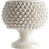 BEVILACQUA VASO PIGNA, CERAMICA SICILIANA BIANCO, S - h 15 x L 15 cm