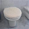 Casatessile Copriasse WC Velluto 50X50 cm. Misura Grande Copri ASSE Morbido, Coprisedile Water, Copriwater Universale - Panna