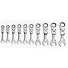 Gearwrench 9550 10 Piece Metric Stubby flex-head combination Ratcheting wrench set