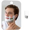 Nogeqi Fogless, specchio da doccia, specchio da rasatura, specchio per doccia, bagno senza appannamento, specchio per la rasatura, specchio per la shaving, senza cornice, da appendere, con 1 gancio