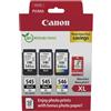 Canon 8286B015 cartuccia d'inchiostro 3 pz Originale Resa elevata (XL) Nero, Ciano, Magenta, Giallo - PG-545XL+CL-546XL - Consumabili>Cartucce d'inchiostro