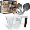 Moritz & Moritz Caraffa Graduata - Misurini 1 l - Misurino Cucina - Contenitori Graduati - Set di misurini a tazza e a cucchiaio lavabili in lavastoviglie - Per cucinare con i bambini