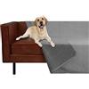 Ameritex Coperta reversibile per animali domestici, 100% velluto impermeabile, super morbida, per divano e letto (100 x 152 cm, grigio chiaro e grigio)