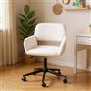 FurnitureR Poltrona beige, in ciniglia, design ergonomico, regolabile in altezza, moderna camera dei bambini