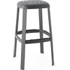 Connubia, sgabello Industrial fisso Struttura GRIGIO OPACO