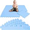 LittleTom 9 Pezzi Tappeto Gioco per Bambini in Piastrelle EVA 30x30 cm - Pavimento Morbido e Antiscivolo per Neonati - Superficie Puzzle Protettiva Ideale per la Cameretta dei Bimbi e Gioco a Terra