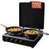 Avilia - Piano Cottura 4 Fuochi Gas Professionale con Griglia Rinforzata in Acciaio per Uso Interno ed Esterno, Facile da Usare, Ideale per Campeggio e Cucina Outdoor