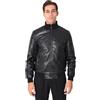 Ciabalù Giubbotto di Pelle Uomo Invernale Ecopelle Collo Alto Chiusura Zip Chiodo Bikers con Vestibilità Slim Fit Bomber (IT, Testo, 3XL, Regular, Regular, Nero)