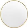 WOLTU Specchio da Parete, Specchio Trucco,Cornice in Metallo Antiruggine, Decorativo per Bagno con Immagine Nitida, Ideale per Trucco e Arredamento Moderno, Specchio Bagno, Rotondo Dorato 70cm