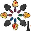 Yoassi 8pcs Mini Padelle per Raclette,Mini Piastra Raclette Antiaderente con 8 Spatole di Nylon,Misura Universale 4 Colori Manici Antiscottatura,Padelle Triangolare da Raclette per Fuso Uovo Fritto