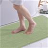 OLANLY Tappetino da bagno in ciniglia, antiscivolo, morbido, assorbente, lavabile, 60 x 120 cm, verde erba