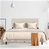 XINZI Letto imbottito Piattaforma 160x200 cm - Telaio letto imbottito con bottoni in velluto, supporto doghe in legno e testiera, letto matrimoniale moderno per adulti e ragazzi (beige)
