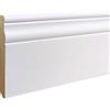 ONLYWOOD.IT Onlywood 25 Metri Lineari Battiscopa in Legno bianco Laccato - Dimensioni Battiscopa Legno 13 mm di Spessore x 120 mm di Altezza - Modello Inglese Ducale