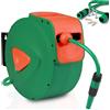 BAKAJI Avvolgitubo Acqua Automatico da Parete Giardino Tubo 20 Mt + 2 Mt Fissaggio muro