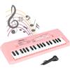 BAKAJI Pianoforte Tastiera 37 Tasti Portatile con Microfono Gioco Giocattolo Educativo