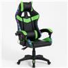 Shally Dogan Sedia Gaming da Scrivania Verde e Nera con Led RGB Altezza Regolabile 106-116cm