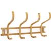 BAKAJI Appendiabiti Attaccapanni da parete Legno Quercia 8 Ganci Appendi Abiti 60x24x26