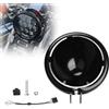 Chelhead Secchio per faro moto da 5,7 pollici con cablaggio H4 5 3/4 LED staffa alloggiamento faro compatibile con la maggior parte dei modelli Harley Softail Sportster XL1200 XL883 Dyna Customs