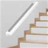MBEUAIVV Corrimano - ringhiera per scale interne - ringhiera per scale, 30 cm, colore bianco, corrimano per scale, esterni/interni in acciaio inox (bianco, 30 cm)