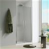 Parama Porta doccia 80cm apertura saloon con profili cromati e vetro da 6mm opaco h195 | Elba