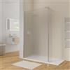 Parama Doccia walk-in 60cm + anta 40cm vetro 8mm opaco profili cromo | Keros