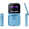Cuifati Cellulare 2G Flip per Anziani, Doppio Schermo, Tasti Grandi, Volume Sbloccato, Telefono Cellulare Sbloccato con Torcia a LED, Fotocamera Posteriore, Radio FM, Doppia SIM, (BLUE)