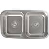 Cata 02607101 Lavello sotto piano CB-2, 2 vasche quadrate, 785 x 450, acciaio inox