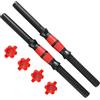 Floatdream 2 Pezzi Set di Barre Regolabili per Sollevamento Pesi, Manubri Universali da 40 cm, Pole Bar Per Manubri, Palestra Allenamento di Forza Accessori per Il Fitness