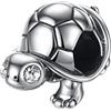 Eusense Tartaruga Charm Argento 925 Sterling Compatibile con Pandora Braccialetti Europeo Regalo Elegante per Donna, Uomo o Ragazza