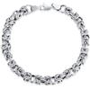 LELOUCHY Bracciale bizantino in argento Sterling 925 massiccio con chiusura a moschettone, 18/20/23 cm, per uomini e donne, 18 Zentimeter
