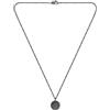 BOSS Jewelry Collana da Uomo Collezione DOUBLE B COIN in Acciaio Inossidabile Nero con un Charm a Forma di Moneta - 1580762, NECKLACE, Black