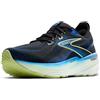 BROOKS Glycerin 22, Sneaker Uomo, Black/Cobalt/Neo Yellow, 43 EU Larga