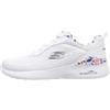 Skechers 149756 Wmlt, Sneaker Donna, Multi Trim A Maglia Bianca, 39.5 EU