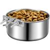 Generic Ciotola 'acqua per casse - Dispenser per cibo per cani in acciaio inox | Ciotola per cibo ispessita sospesa, tazza per cibo antiscivolo rialzata, accessorio per gabbie per animali domestici per
