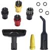 AVAENZO Accessori per pulitore a vapore Karcher Easyfix SC1 SC2 SC3 SC4 SC5, 4 spazzole rotonde, 1 ugello 2.884-280.0, 1 Prolunga, 1 Ugello power per pulitori a vapore ricambio