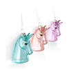 COM-FOUR® 3x Decorazioni per Albero di Natale Premium, Unicorno con Vetro