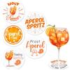 QIMMU 5PCS sottobicchieri Aperol in feltro, regalo Aperol Spritz accessori, sottobicchieri Aperol, decorazione Aperol, decorazione da tavolo per bicchieri da cocktail