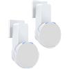 Maxonar Pop - Supporto da parete per altoparlante, montaggio a parete, senza viti e trapano, cavo nascosto, compatibile con Google Nest, colore: bianco