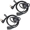 HYSHIKRA Auricolare compatibile per Motorola DP1400 CP040 GP300 GP88 Walkie Talkie Radio, Auricolare con Microfono e PTT per la Protezione del Corpo (Forma D, 2)