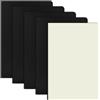 ZCZN-Quaderno Appunti, Taccuino a Bianco Formato A5, Confezione da 5 Pezzi-30 Fogli/60 Pagine, Utilizzato per Scrivere Note, Diario o Agenda, Nero