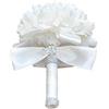 Eldwviz Bleiou - Rose artificiali colorate in schiuma, per bouquet da sposa, feste, colore: bianco e bianco