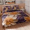 PETTI Artigiani Italiani - Set Copripiumino Matrimoniale Maxi 260x240 cm (2 Federe 63x63 cm Incluse), Parure Copripiumino Microfibra con Stampa Digitale Floreale 05 4 - Made in Italy
