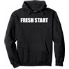 Generic Nuovo Inizio Felpa con Cappuccio, Unisex per Adulti, Nero, XL