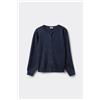 Tezenis Cardigan Girocllo Con Bottoni Bimba Bambina Blu