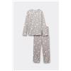 Tezenis Pigiama Lungo Bimba Cotone Stampa Gattini Bambina Grigio