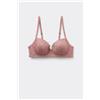 Tezenis Reggiseno Balconcino Leggermente Imbottito In Pizzo Riciclato Wien Donna Rosa