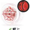 YOYO FACTORY YoyoFactory SPINSTAR LED Yo-Yo - Rosso (Illuminare Yoyo, Grande per i Principianti, Corda e Istruzioni Incluse)