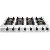 Generico Fornelli A Gas Con 3-8 Fuochi, Bruciatore Wok In Acciaio Inox, Fornello A Gas Da Tavolo Da 4,2 KW Con Protezione Di Sicurezza, Kit Fonte NG/GPL, For Cucina(LPG,8 burners)
