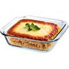 IIRC Teglia da forno in vetro trasparente, 21,3 x 15 x 5 cm, 1 l, mini teglia per forno, friggitrice ad aria calda, forno a microonde